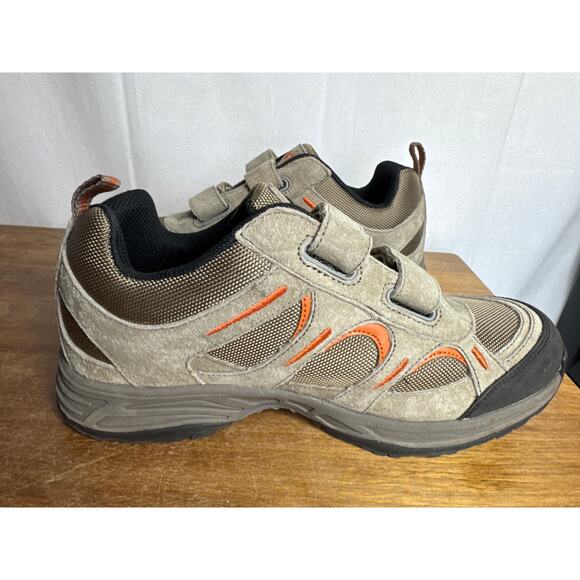 Propét Shoes Men's 7.5 Connelly Strap Slip-On Sneaker Gray Gunsmoke Orange M5502 - Picture 4 of 11